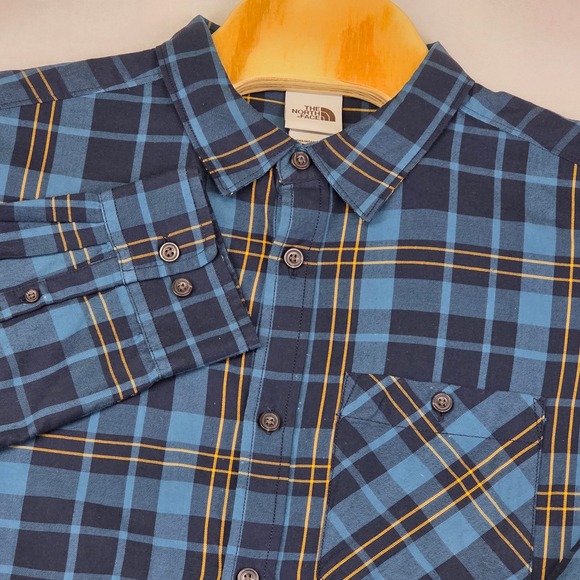 The North Face Mens XL Button Down Shirt Long Sleeve Plaid Flannel - Picture 1 of 7